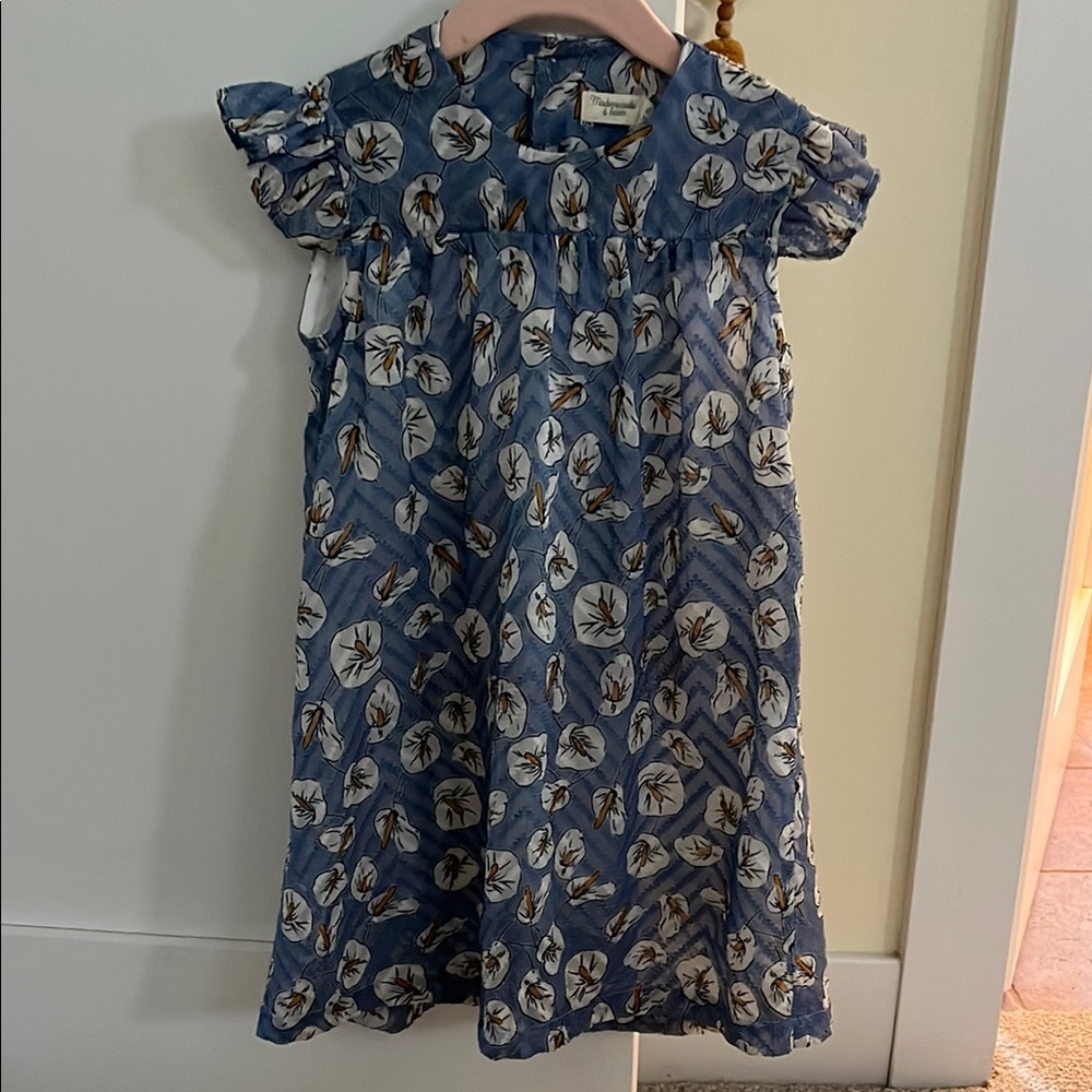 Blue Floral Kids Dress